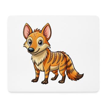 Aardwolf Mignon Personnage De Dessin Animé Kawaii Clipart - Tapis de souris (format paysage) - blanc - Devant