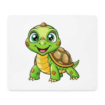 Schildkröte Niedliche Zeichentrickfigur Kawaii Clipart - Mousepad (Querformat) - Weiß - Vorne