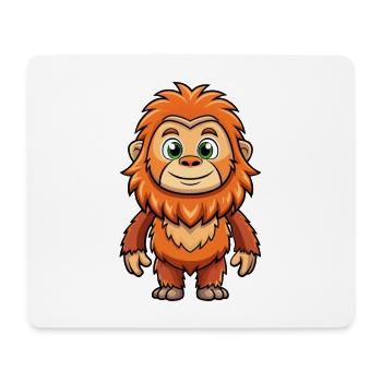 BigFoot Mignon Personnage De Dessin Animé Kawaii Clipart - Tapis de souris (format paysage) - blanc - Devant