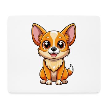 Chihuahua Dog Cartoon Character Kawaii Clipart - Mouse Pad (horizontal) - white - Front