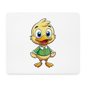 Duck Cute Cartoon Character Kawaii Clipart - Mouse Pad (horizontal) - white - Front