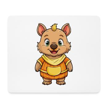 Wombat Niedliche Zeichentrickfigur Kawaii Clipart - Mousepad (Querformat) - Weiß - Vorne