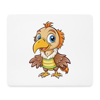 Geier Niedliche Zeichentrickfigur Kawaii Clipart - Mousepad (Querformat) - Weiß - Vorne