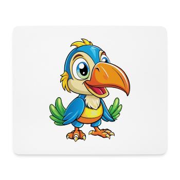Toucan Cute Cartoon Character Kawaii Clipart - Mouse Pad (horizontal) - white - Front