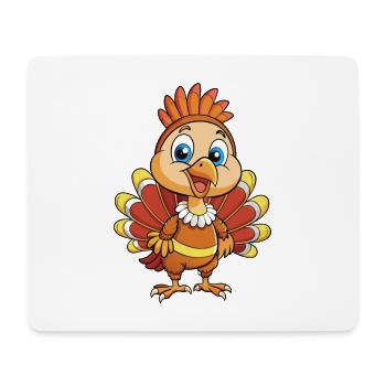 Turquie Mignon Dessin Animé Personnage Kawaii Clipart - Tapis de souris (format paysage) - blanc - Devant