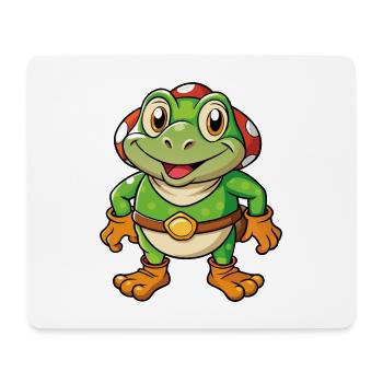 Kröte Niedliche Zeichentrickfigur Kawaii Clipart - Mousepad (Querformat) - Weiß - Vorne