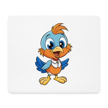 Thrush Cute Cartoon Character Kawaii Clipart - Mouse Pad (horizontal) - white - Front