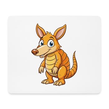 Aardvark Mignon Personnage De Dessin Animé Kawaii Clipart - Tapis de souris (format paysage) - blanc - Devant
