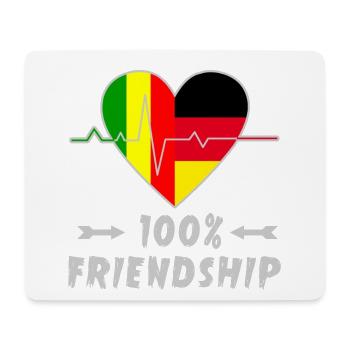 100 % amitié entre le Mali et l'Allemagne - Tapis de souris (format paysage) - blanc - Devant