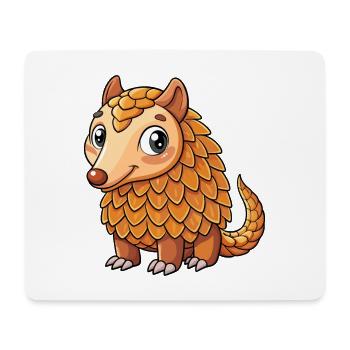 Pangolin Mignon Personnage De Dessin Animé Kawaii Clipart - Tapis de souris (format paysage) - blanc - Devant