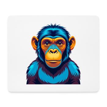 Bonobo Colorful Kawaii Cartoon Character Clipart - Mouse Pad (horizontal) - white - Front