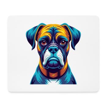 Boxer Hund Bunt Kawaii Cartoon Figur Haustier - Mousepad (Querformat) - Weiß - Vorne