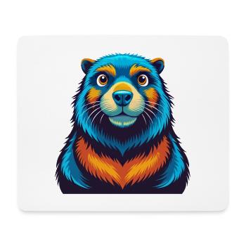 Biber Bunte Kawaii Cartoon Figur Clipart - Mousepad (Querformat) - Weiß - Vorne