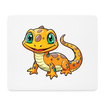 Salamander Niedliche Zeichentrickfigur Kawaii Clipart - Mousepad (Querformat) - Weiß - Vorne