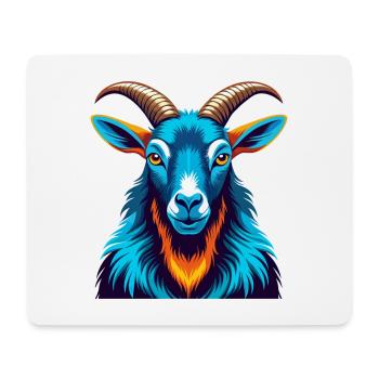 Alpine Goat Colorful Kawaii Cartoon Character Pet - Mouse Pad (horizontal) - white - Front