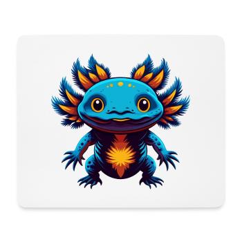 axolotl coloré Kawaii Dessin animé Personnage Clipart - Tapis de souris (format paysage) - blanc - Devant