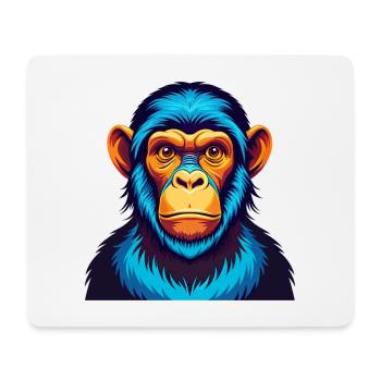 Schimpanse Bunte Kawaii Cartoon Figur Haustier - Mousepad (Querformat) - Weiß - Vorne