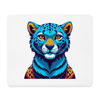 guépard coloré kawaii dessin animé personnage clipart - Tapis de souris (format paysage) - blanc - Devant