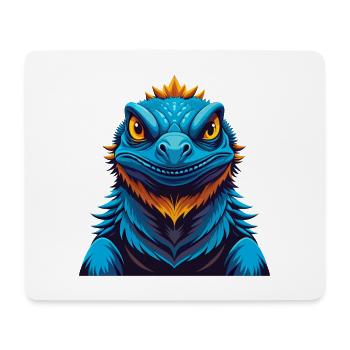 Basilisk Bunte Kawaii Cartoon Figur Clipart - Mousepad (Querformat) - Weiß - Vorne