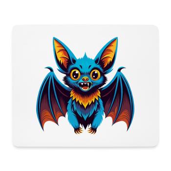 Chauve-souris coloré Kawaii dessin animé Personnage Clipart - Tapis de souris (format paysage) - blanc - Devant