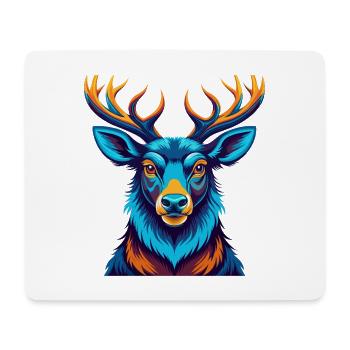 Elk coloré Kawaii Dessin animé Personnage Clipart - Tapis de souris (format paysage) - blanc - Devant