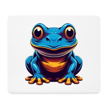 Frog Colorful Kawaii Cartoon Character Clipart - Mouse Pad (horizontal) - white - Front