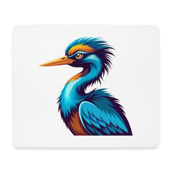grue coloré kawaii dessin animé personnage clipart - Tapis de souris (format paysage) - blanc - Devant