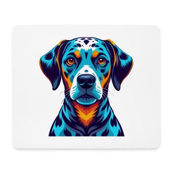 Chien Dalmatien Personnage De Dessin Animé Kawaii Coloré - Tapis de souris (format paysage) - blanc - Devant