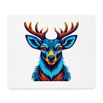 Hirsch Bunte Kawaii Cartoon Charakter Clipart - Mousepad (Querformat) - Weiß - Vorne