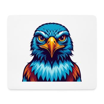 Falcon Colorful Kawaii Cartoon Character Clipart - Mouse Pad (horizontal) - white - Front