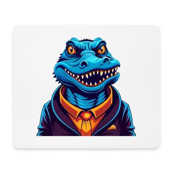 Krokodil Bunt Kawaii Cartoon Charakter Haustier - Mousepad (Querformat) - Weiß - Vorne