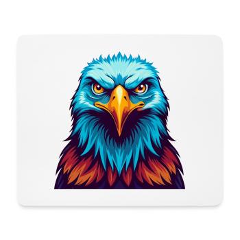 Eagle Colorful Kawaii Cartoon Character Clipart - Mouse Pad (horizontal) - white - Front