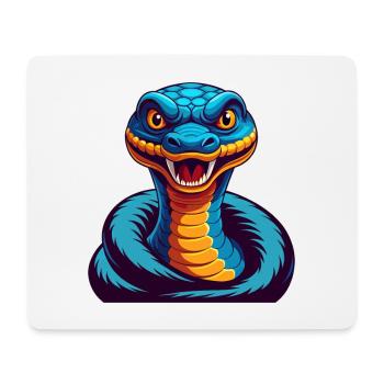 Anaconda Colorful Kawaii Cartoon Character Clipart - Mouse Pad (horizontal) - white - Front