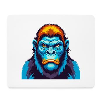 Gorilla Bunte Kawaii Cartoon Figur Clipart - Mousepad (Querformat) - Weiß - Vorne