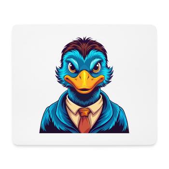 Duck Colorful Kawaii Cartoon Character Clipart - Mouse Pad (horizontal) - white - Front