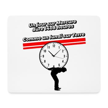 Un lundi sur terre - Tapis de souris (format paysage) - blanc - Devant