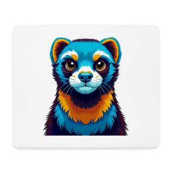 Frettchen Bunte Kawaii Cartoon Figur Clipart - Mousepad (Querformat) - Weiß - Vorne