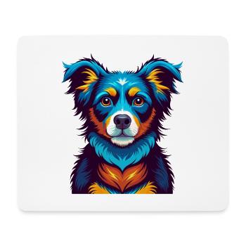 Hund Bunte Kawaii Cartoon Figur Clipart - Mousepad (Querformat) - Weiß - Vorne