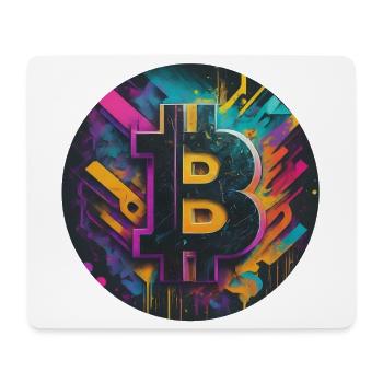 Explosion de couleurs du bitcoin - Tapis de souris (format paysage) - blanc - Devant