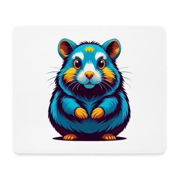 Hamster Bunte Kawaii Cartoon Figur Clipart - Mousepad (Querformat) - Weiß - Vorne