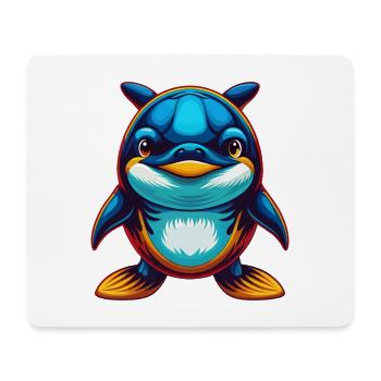 Orca Colorful Kawaii Cartoon Character Clipart - Mouse Pad (horizontal) - white - Front