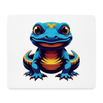 Salamander Bunte Kawaii Cartoon Figur Haustier - Mousepad (Querformat) - Weiß - Vorne