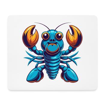homard coloré kawaii dessin animé personnage clipart - Tapis de souris (format paysage) - blanc - Devant