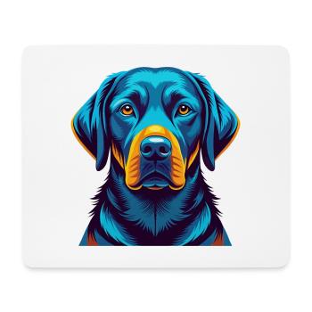 Labrador Retriever Chien Coloré Kawaii Dessin Animé Animal de compagnie - Tapis de souris (format paysage) - blanc - Devant