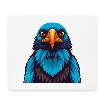 Rabe Bunte Kawaii Cartoon Figur Clipart - Mousepad (Querformat) - Weiß - Vorne