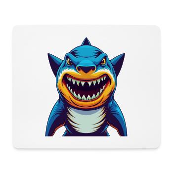 Shark Colorful Kawaii Cartoon Character Clipart - Mouse Pad (horizontal) - white - Front
