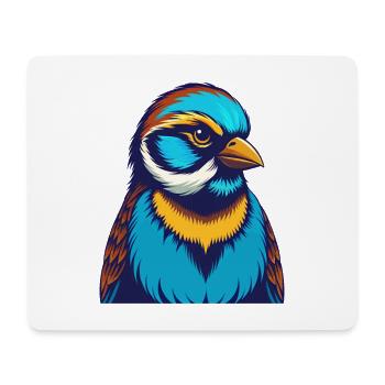 Spatz Bunte Kawaii Cartoon Figur Clipart - Mousepad (Querformat) - Weiß - Vorne
