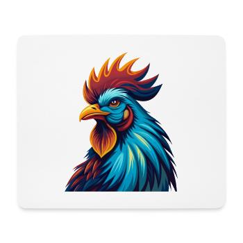 Hahn Bunte Kawaii Cartoon Figur Clipart - Mousepad (Querformat) - Weiß - Vorne
