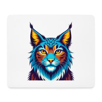 Luchs Bunte Kawaii Cartoon Figur Clipart - Mousepad (Querformat) - Weiß - Vorne