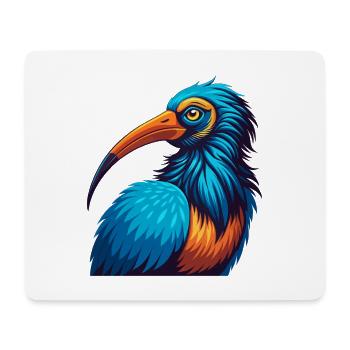 Ibis Colorful Kawaii Cartoon Character Clipart - Mouse Pad (horizontal) - white - Front